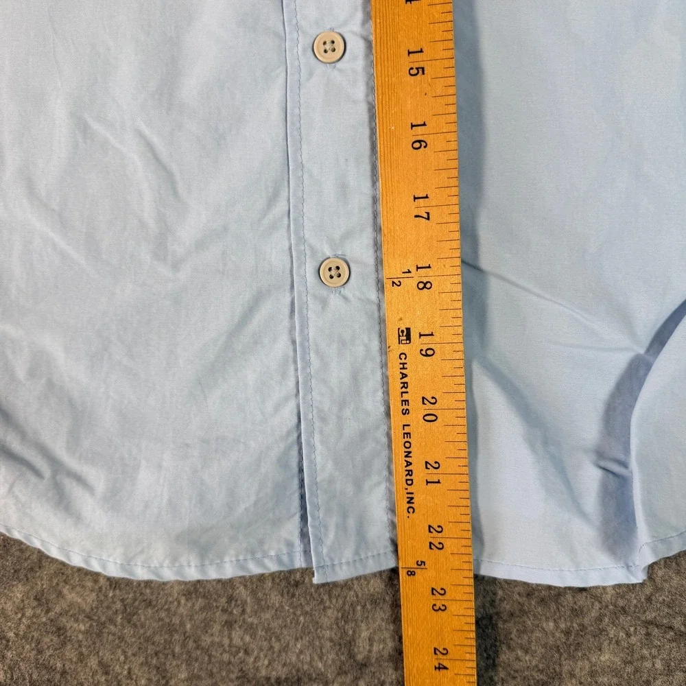 Columbia PFG Fishing Shirt Kids Medium 10/12 Blue Tamiami Long Sleeve UPF 40